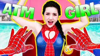 WTF I got scammed by ATM Girl Romantic Adventures of SpiderMan Parkour Chase [upl. by Naylor]