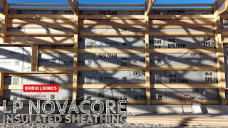 Modest House Build Ep 9 LP Novacore Insulated Sheathing Install [upl. by Delmor856]