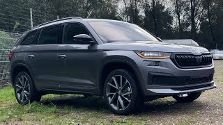 Skoda NEW Kodiaq 2023 Sportline in 4K Graphite Grey Metal 20 Inch Vega Walk around amp detail inside [upl. by Marleen]