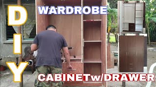 WARDROBE CABINET WITH DRAWER AND HANGING ROD [upl. by Anivad]