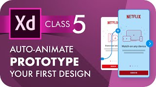 Adobe XD  Netflix Onboarding Screens Prototype Tutorial pelfizz adobexd UIDesign netflix [upl. by Eceela422]