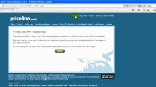 Priceline Part 1  Registering with Priceline [upl. by Yzzo]