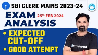 SBI Clerk Mains Exam Analysis 2024  Expected Cutoff  Good Attempt  By Radhey Sir [upl. by Aneladdam787]