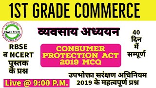 Consumer Protection Act 2019 MCQ For 1st Grade Commerce [upl. by Netsrik]