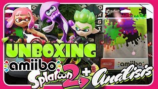 UNBOXING  ANÁLISIS AMIIBO SPLATOON 2  EQUIPACIÓN Y POTENCIADORES [upl. by Aicnelav406]