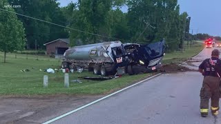 Highway 202 in Newberry County blocked after gas tanker overturns [upl. by Ylil]