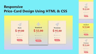 Responsive Service Box Design Using HTML amp CCC  Website Design Tutorial  Price card design [upl. by Hilda]