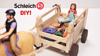 Schleich PonyHorse Drawn Carriage DIY  Schleich Craft [upl. by Layor]