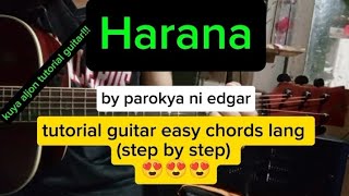 harana by parokya ni edgar tutorial guitar easy chords lang step by step [upl. by Hatti]