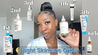 NIGHTTIME SKINCARE ROUTINE  The correct order ✨🌛 [upl. by Ardried]