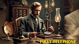 the first telephone 1876 by Alexander Graham Bell 3D animation [upl. by Simson]