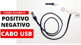 Como achar o fio POSITIVO e NEGATIVO do cabo USB Modo fácil e definitivo [upl. by Aridni831]