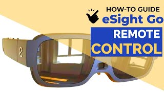 How to use your eSight Go remote control [upl. by Nutter862]