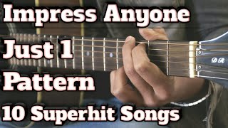 Anyone Can Play These 10 Songs  Just 1 Pattern  Easy Guitar Lesson For Beginners  Guitar Adda [upl. by Enobe]