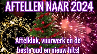 Aftelklok naar 2024  Feest hits met vuurwerk  feest muziek  Feestmix [upl. by Boff421]