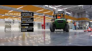 BECOSAN® Unique solution for power trowelled concrete floors [upl. by Bolanger]