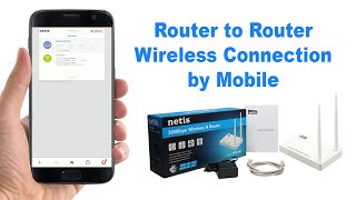 How to Setup Netis WF2419 Router as Repeater by Mobile  Connect Router to Router Wireless by Mobile [upl. by Ahcsatan]