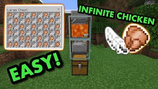 SIMPLE 119 AFK CHICKEN FARM TUTORIAL in Minecraft Bedrock MCPEXboxPS4SwitchWindows10 [upl. by Apostles]