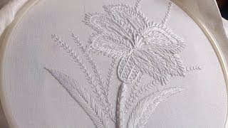 Hand embroidery White embroidery work [upl. by Khano]