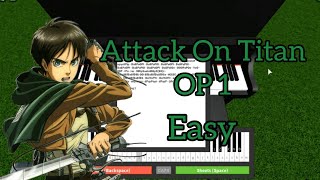 ROBLOX Virtual Piano  Attack On Titan OP1 Easy Sheets in desc [upl. by Rebmaed]