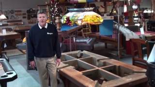 Antique pool table Restoration Info [upl. by Ainorev]