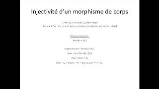 Structures algébriques partie 55  Injectivité dun morphisme de corps [upl. by Niels391]