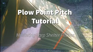 Quick and Easy Tarp Shelter Setup Plow Point Pitch Tutorialquot [upl. by Akalam]