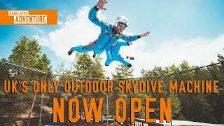 Now Open  The UKs Only Outdoor Skydive Machine  Hangloose Adventure Bluewater x Aerodium [upl. by Nirek]