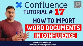 Confluence Tutorial 17  How to Import Word Documents into Confluence [upl. by Gianna]