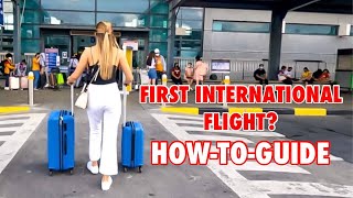 FIRST INTERNATIONAL FLIGHT  Travel Tip Airport Walk Flight Preparation  Jen Barangan [upl. by Ppilihp227]