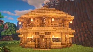 Minecraft How To Build a Round Starter House Easily  Building Tutorial [upl. by Enail]