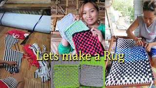 Making a rug using old clothes [upl. by Tawsha]