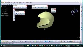 Helmet surface model on catia v5  Lets Design [upl. by Smukler]