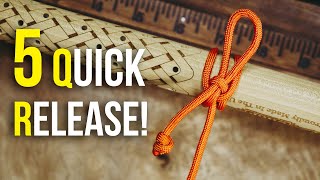 5 Quick Release Hitch Knots You SHOULD KNOW Easy To Tie  Easy To Untie [upl. by Fleisig]