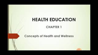 HEALTH EDUCCHAPTER 1 [upl. by Candie]