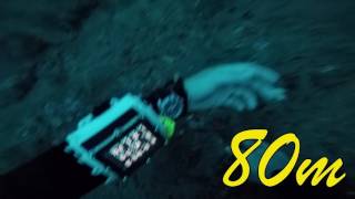 PADI Tec Trimix Training dive 80m 260ft [upl. by Ymmak32]