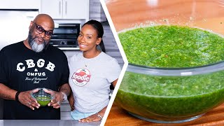 How To Make Trini Green Seasoning  Foodie Nation x Dev [upl. by Ahsieyk958]