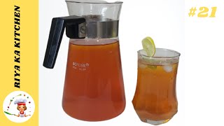 How to make Mint lemon ice tea I Iced tea I Homemade ice tea I Ice tea recipe I Riya Ka Kitchen [upl. by Steen808]