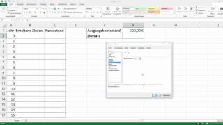 Excel Zinseszinsrechnung [upl. by Analahs]