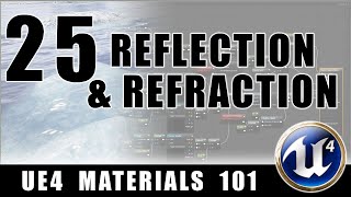 Water Reflection amp Refraction Shader  UE4 Materials 101  Episode 25 [upl. by Faydra]