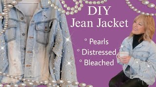 How to Distress Denim How to Style a Denim Jacket Ripped Denim Tutorial [upl. by Nashoma]