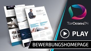 Bewerbungshomepage erstellen  TopDesign24 [upl. by Oznola65]