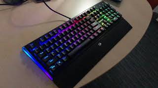 Redragon Aryaman RGB light effects 4K [upl. by Ferd]