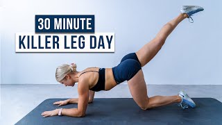 30 MIN KILLER Lower Body HIIT Workout  No Repeat No equipment [upl. by Nylirac]