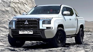 New 2024 Mitsubishi Triton  Redesigned Midsize Pickup Truck [upl. by Nylekcaj846]