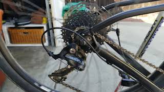 Shimano SORA rear derailleur adjustment [upl. by Acirrehs]