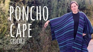 Tutorial Poncho  Cape Easy Crochet [upl. by Alecram]