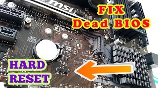 FIX BIOS Black Screen No Display✅  How to Hard Reset any Motherboard  MSI B450M JBAT1  Som Tips [upl. by Anelliw86]