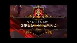 Diablo 3  GR133 Solo Wizard  Rank 1 WORLD No Conduit [upl. by Cheatham]