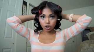 Remington compact hot rollers tutorial with short hair [upl. by Cruce]